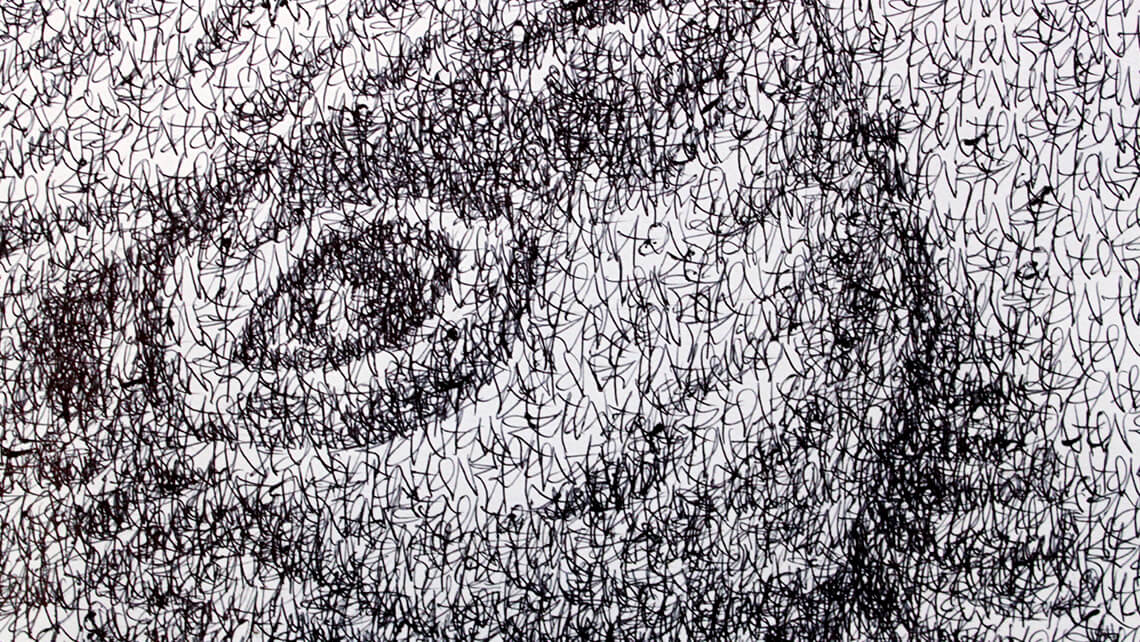 Dessin graffiti accumulation de signatures